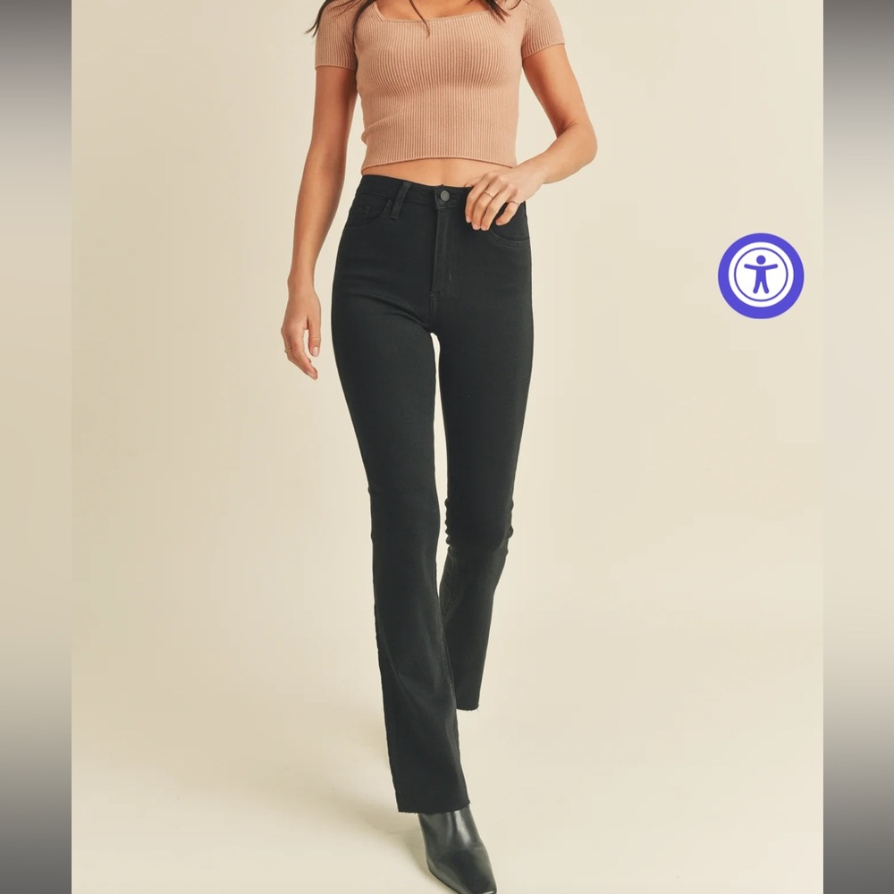 Just Black Denim Midrise Bootcut Scissor Cut NWT